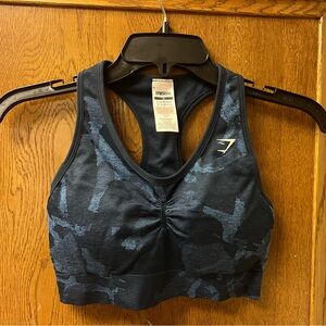 Gymshark Women’s Camo Navy Sports Bra (Sz. Sm) EUC!!